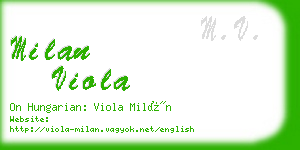 milan viola business card